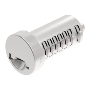 9345 Cabinet Lock Cylinder — Zinc Alloy Body, Zinc-Nickel Plated, Stainless Steel Cover, Brass Blade