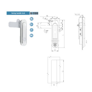 A-1100 Swing Handle Lock with K200 Key Locking