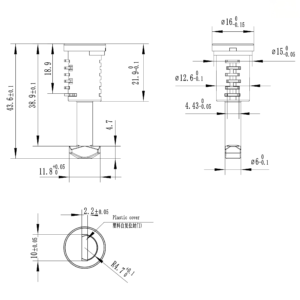 CAD-I-9342-car-rack-lock-cylinder-brass-blade-detail 9342 Car Luggage Rack Lock Cylinder with Customizable Key Combinations