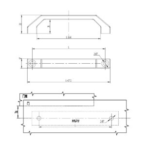 E-3103-100-30 Square Industrial Handle