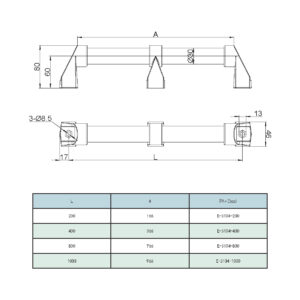 cad-E-3104-200-Industrial Machine Pull Handle E-3104-200 Machine Equipment Handle