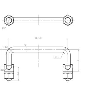 E-3206-100-A1 Stainless Steel 90° Folding Handle