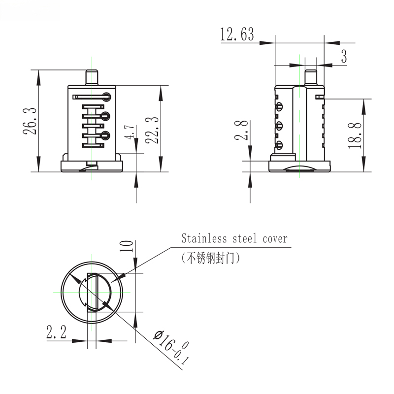 9346 Cabinet Lock Cylinder — Technical Specification